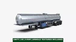 Generic Food Tank Trailer 02 For Heavy Truck PBR Low-poly 3D model