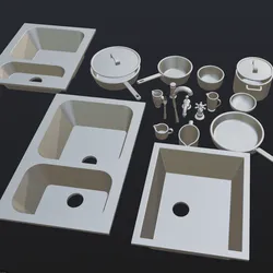kitchen utensils and sink
