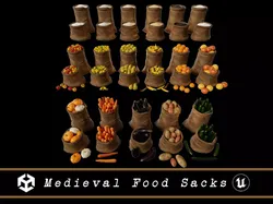 Medieval Food Sacks 3D Model Pack