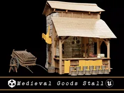 Medieval Goods Stall Market  3D Model Pack