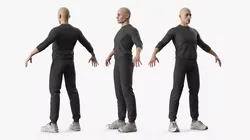 Retail Cashier Employee Uniform on Man 3D model