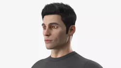 Service Cashier Staff Clothing on Man Fur for Cinema 4D 3D model