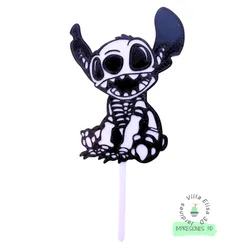 Stitch skull cake topper