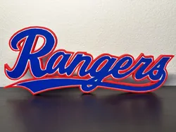 Texas Rangers Script Logo - Free 3D Print Model