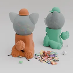 The most serious candy dispenser with rotating tail and head
