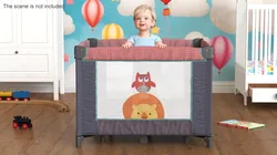 Toddler in Square Baby Playpen 3D model