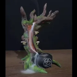 Twisted tree backflow incense burner V1