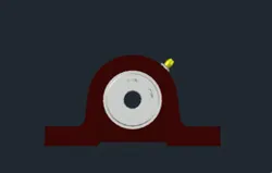 3D AutoCAD_Pillow Block Bearing Housing