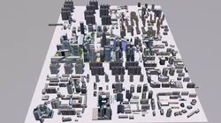 Buildings City building industrial park commercial housing 3D model