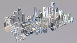 Buildings City building industrial park commercial housing 3D model