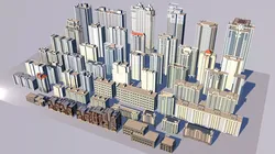 Buildings City building industrial park commercial housing 3D model