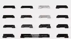 Collection of Sofa - 100 Models 3D Model Pack