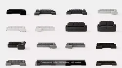 Collection of Sofa - 135 Models 3D Model Pack