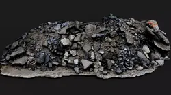 debris ruins destroyed asphalt concrete pile PBR photogrammetry Low-poly 3D model