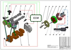 DOHC Valve Train Mechanism – SolidWorks Model