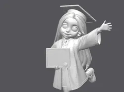Graduada con diploma - Modelo de impresión 3D gratuito