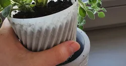 Groove spiral vase / pot insert