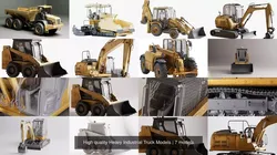 High quality Heavy Industrial Truck Models 3D Model Pack