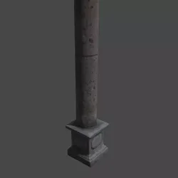 Low poly pillar Game Ready stone column Low-poly 3D model