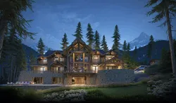 Mountain House Scenes and Country House 3D model