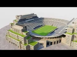 Notre Dame Stadium Low-poly 3D model