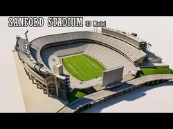 Sanford Stadium Georgia USA Low-poly 3D model