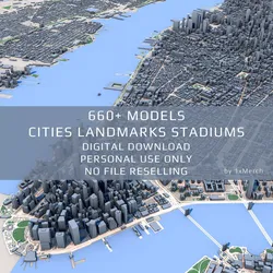 Ultimate 3D Cities Mega Pack 660 Models 3D model