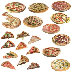 20 Pizza and Slices Collection   Low-poly 3D model