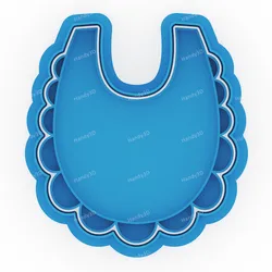 Baby Bib Cookie Cutter & Stamp - 8cm