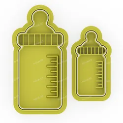 Baby Bottle Cookie Cutter & Stamp - v1 - 6cm & 9cm