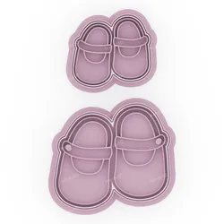 Baby Girl Shoe Cookie Cutter & Stamp - 2 Sizes (8cm & 5.5cm)