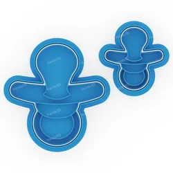 Baby Pacifier v1 Cookie Cutter & Stamp - 2 Sizes (5cm & 8cm)