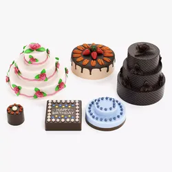 Cake Collection - Dessert and Confectionery Set 3D model