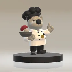 cartoon bear 3D printable model