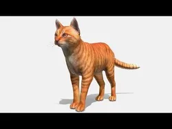 Cats Family Low-poly 3D model