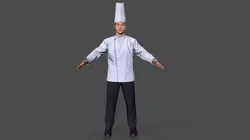 chef Kitchener Low-poly 3D model