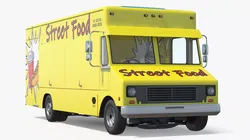 Fast Food Vendor Van without Interior 3D model