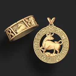 Horoscope Taurus Ring Pendant v2 Collection