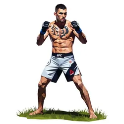 Low poly MMA fighter
