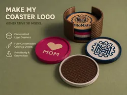 Make my logo coaster - Free 3D Print Model