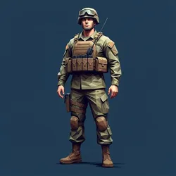 Military Low Poly FREE ready to print.