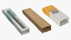 Paper Bread Bags Collection 3D Model Pack