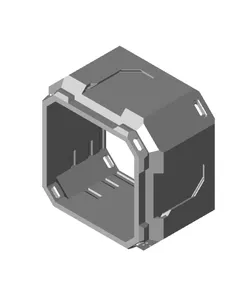 1x1x0.5 - Topped Multipoint Rail - Universal Click-In Multibin Shell Extension