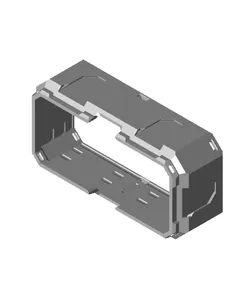 2x1x0.5 - Topped Multipoint Rail - Universal Click-In Multibin Shell Extension