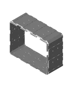 4x3x1.5 - Full Multipoint Rail - Universal Click-In Multibin Shell Extension