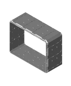 4x3x1.5 - Topped Multipoint Rail - Standard Click-In Multibin Shell Extension