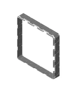 4x4x0.5 - Topped Multipoint Rail - Universal Click-In Multibin Shell Extension