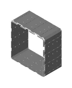 4x4x2 - Topped Multipoint Rail - Universal Click-In Multibin Shell Extension