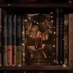 Bilbo Baggins and Trolls Book Nook STL – The Hobbit Shelf Insert