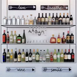 Bottles bar with wine and signs Low-poly 3D model